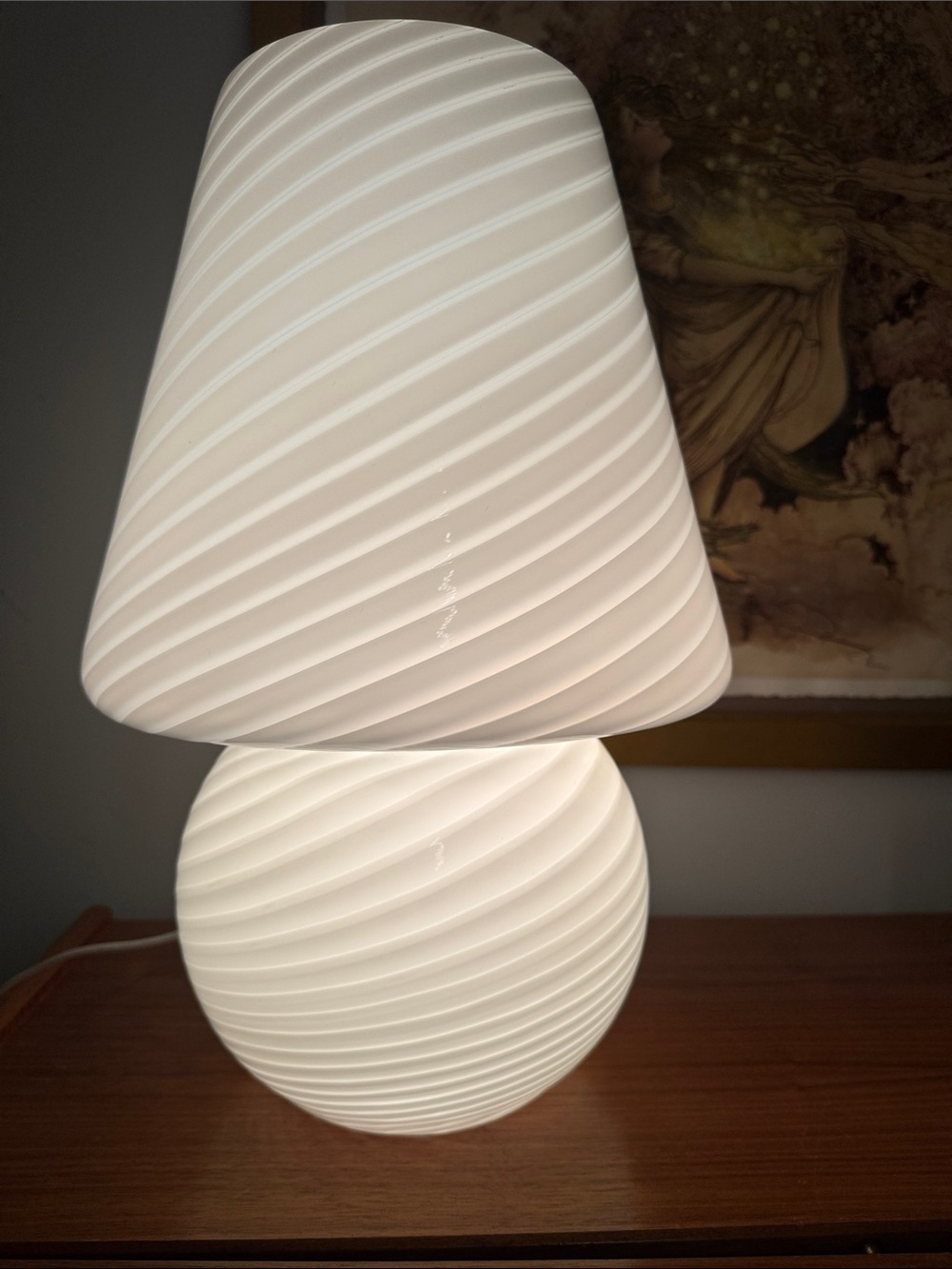 1970 Murano swirl Mushroom Lamp
